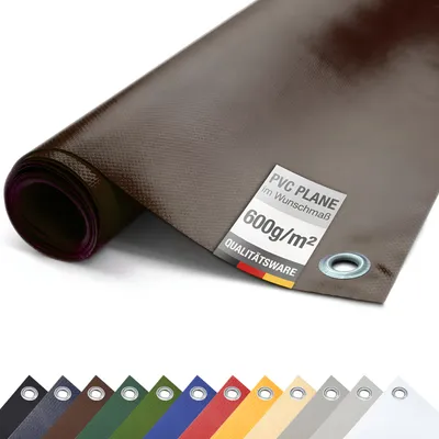 Immagine prodotto di Telone per camion in PVC 600g/m² con occhielli Telone protettivo opaco (marrone, 3m x 4m)