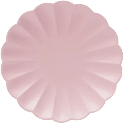 Kompastierbare Pappteller Ø23 cm, 8 St., Pastellrosa