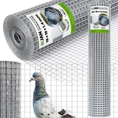 Produktbild von Volierendraht  19x19x1,4mm - 10m² - Wetterfest - Leicht Und Strapazierfähig Knotengeflechtzaun