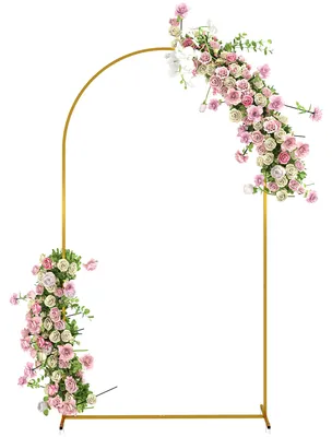 Produktbild von Metallgartenbogen, pulverbeschichtet, elegantes Design, langlebige Konstruktion, Gold