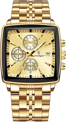 Produktbild von Watch Herren-Armbanduhr, wasserdicht, Leuchtend, Edelstahl, Chronograph, Datum, Business, Freizeit, Quarz, Herrenuhren