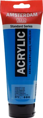 Produktbild von Amsterdam Standard Series Acrylfarbe Tube 250 ml - Primärzyan 572