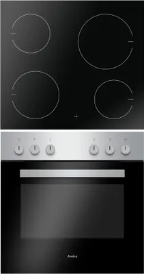 Produktbild von Amica EHC 937 011 E, Zonen-Induktionskochfeld, 4 Zone(n), Glaskeramik, Schwarz, Drehregler, 59,2 cm