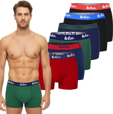 Produktbild von Lee Cooper 6er Pack - Herren Boxershorts aus Baumwolle, Unterhosen für Männer, M