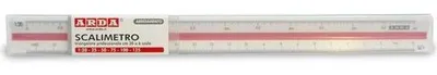 Zdjęcie produktu dla ARDA 110, Skala linijki, Plastik, Czerwony, Biały, 300 mm, 1 szt.