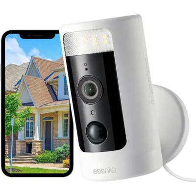 Produktbild von Überwachungskamera (Außenbereich, 4MP 2K WLAN IP Sicherheitskamera zur Heim-& Außenüberwachung, 1-tlg., Schwenk-/Neigbar, Spotlight & IR-Farbnachtsich