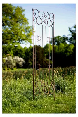 Produktbild von Steckzaun Höhe: 195 cm Rost Breite: 80 cm Rankhilfe Rankgerüst Rankgitter Metall