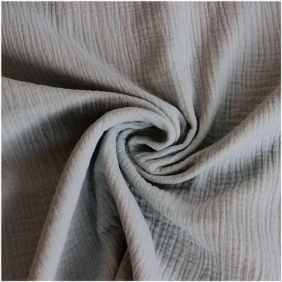 50x130cm Musselin Stoff uni Oeko-Tex zertifiziert Meterware Mulltuch hellgrau