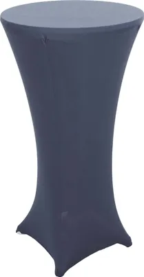 Produktbild von Set Stehtisch + Stehtischhusse HWC-J30, Bistrotisch Tischhusse, klappbar höhenverstellbar Ø 60cm  Husse anthrazit-grau