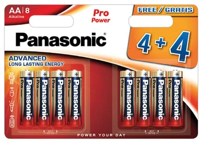 Produktbild von Panasonic Pro Power AA 4+4 Alkali 1.5V Nicht wiederaufladbare Batterie (136004)