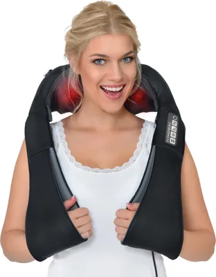 Produktbild von DAS ORIGINAL Donnerberg® Nackenmassagegerät 4D Massagegerät Nacken Schulter Shiatsu Infrarot Massage mit Vibration & Wärme Nackenmassage Gerät