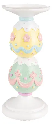Immagine prodotto di Portacandele Clayre & Eef Ø 10x22 cm Plastica bianca