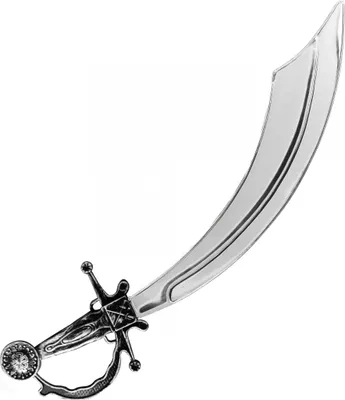 Produktbild von Pirat Schwert silber-schwarz 50cm