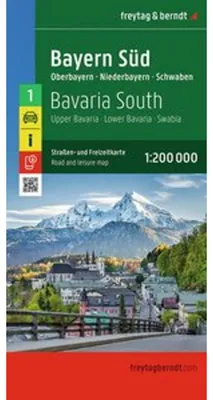 Image de Bavière Sud, carte routière et de loisirs 1:200.000, freytag & berndt