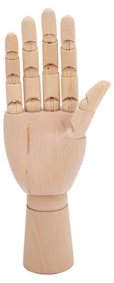 Produktbild von Handpuppe aus Holz mit flexiblen Gelenken und Fingern, Zeichenpuppenhand für Heimdekoration, Skizzen, Geschenk, Fotorequisiten, rechte Hand