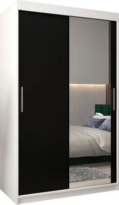 Produktbild von Kleiderschrank, Schiebetürenschrank Schlafzimmer, Schrank mit Spiegel TOKYO 2 120 cm