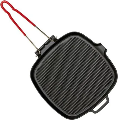 Image de Grill Carré Fonte 25cm Invicta Fonte, Cuisson Uniforme, Durable - Invicta