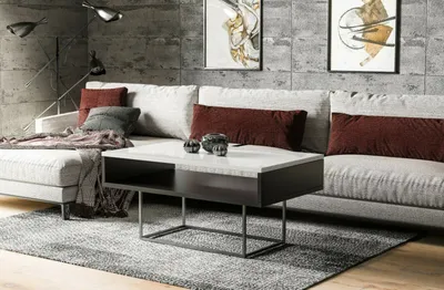 Produktbild von Endo-Möbel Couchtisch Enna 100x60x53 cm Wohnzimmertisch mit Ablagefach (Weiß Hochglanz)