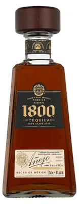 Immagine prodotto di 1800 Tequila Añejo 38% vol. (1 x 0,7l) – Tequila premium proveniente dal Messico – Prodotta al 100% con agave blu Weber – Affinata in botti di rovere americano e francese | 700 ml (confezione da 1)