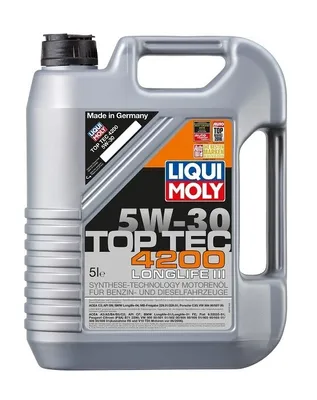 Produktbild von 5 Liter LIQUI MOLY 5W-30 Top Tec 4200 MB 229.31 Porsche C30 VW 504 00 Fiat 9.55535-S1 MB 229.51 VW 507 00 Fiat 9.55535-S3 VW 502 00 VW 505 00 VW 505 01
