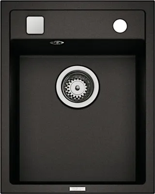 Produktbild von NABER Spüle ANGOLA 40 in NERO mit Drehexcenterbedienung / Cin-Nagranit / Granitspüle
