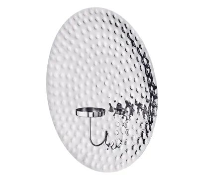 Produktbild von Wandleuchter Udo, Edelstahl vernickelt hochglanzpoliert, ø 47 cm, für Stumpenkerze ø 8 cm