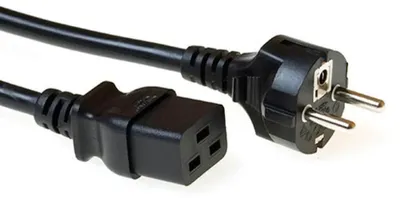 Image de ACT AK5412 Câble d'alimentation Noir 2 m CEE7/7 Coupleur C19 (AK5412)