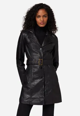 Immagine prodotto di Cappotto donna in pelle trench Ricano KATE - Nero / M