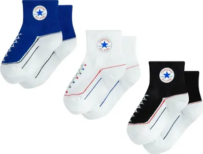 Produktbild von Converse Kids Striated Quarter Socken 3 Paare Mehrfarbig EU 16-18 Mehrfarbig EU 16-18