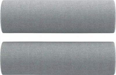 Produktbild von vidaXL Zierkissen 2 Stk. Hellgrau Ø15x50 cm Stoff
