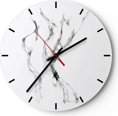 Produktbild von Wanduhr - Rund - Glasuhr - Frau Körper Nacktheit - 40x40cm - Schleichendes Uhrwerk - Lautlos - zum Aufhängen bereit - Dekoration Modern - Wanddekoration aus Glas - C3AR40x40-4938