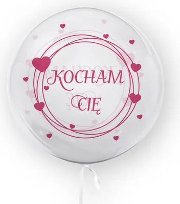 Produktbild von Transparenter Ballon mit „I love you“-Aufdruck, rosa, 45 cm