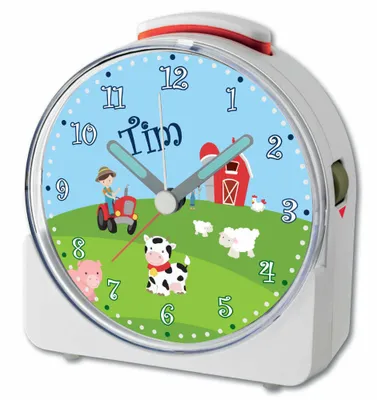 Produktbild von Kinder Wecker Motiv Bauernhof Kinderwecker weiß