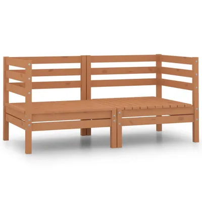 Produktbild von vidaXL 2-Sitzer-Gartensofa Honigbraun Massivholz Kiefer