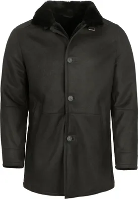 Produktbild von Jilani Collection - Herren Lammfellmantel Lederjacke Lammfell schwarz : 52
