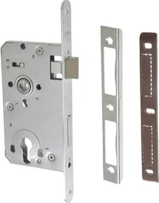 Produktbild von Einsteckschloss 72/55 für Rechtseinsatz, mit Schließstück JANIA Z214, silber verzinkt