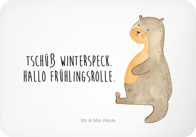 Produktbild von Mr. & Mrs. Panda magnet Otter Bauch - Weiß - Geschenk, Notizhalter, dick, haftmagnet, Winterspeck, whiteboardmagnet, Seeotter See, zettelhalter, Sportmuffel