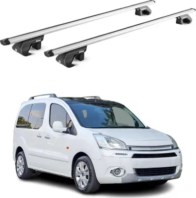 Image de Barres de toit transversales ABE pour Citroen Berlingo II 2008-2018 Alu Gris 2x