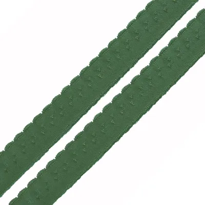 Wäschegummi Faltgummi Ziergummi 12mm Faltgummi ab 1m elastisches Einfassband Saumband jadegrün