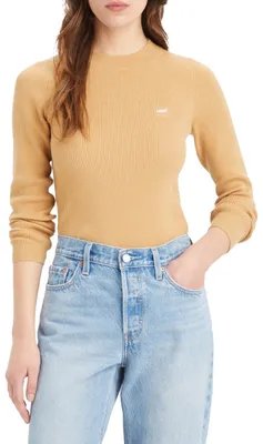 Produktbild von Levi's Damen Crew Rib Sweater Pullover Sweatshirt, Tan, XS
