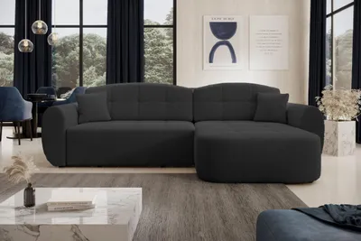 Obrázek produktu pro Designová sedací souprava HANELORA - tmavě šedá
