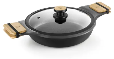 Niedriger Kochtopf 36 cm, Alu, Antihaft, PFOA-frei, für Induktion
