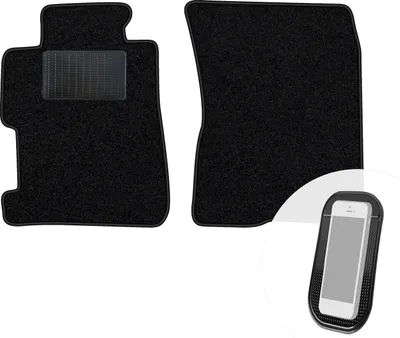 Produktbild von moto-MOLTICO Vorne Fußmatten Auto Velours Autoteppiche Schwarz Automatten Set 2-teilig passend für Honda Civic 2006-2012