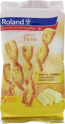 Produktbild von Roland Swiss Twist Schweizer Käse 100 g / Käse Gebäckstangen