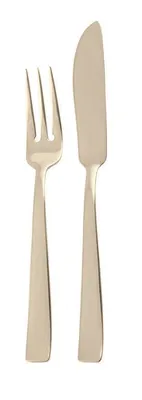 Imagen del producto de Flat Sambonet Fischbesteck 24tlg. Edelst./PVD Champag. 62712P88