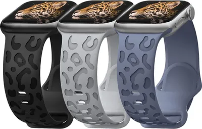 Produktbild von 3er-Set Panther-Silikonarmbänder für Apple Watch - 38mm