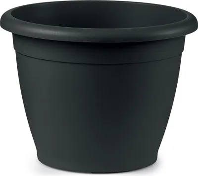 Produktbild von Pflanzgefäß Blumentopf Pflanztopf Naxos rund anthrazit Ø 25 x H 18 cm Veca