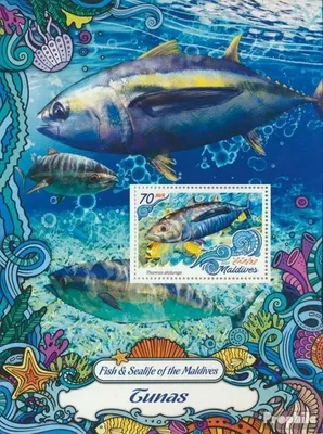 Produktbild von Briefmarken Malediven 2016 Mi Block 999 (kompl. Ausg.) postfrisch Thunfisch