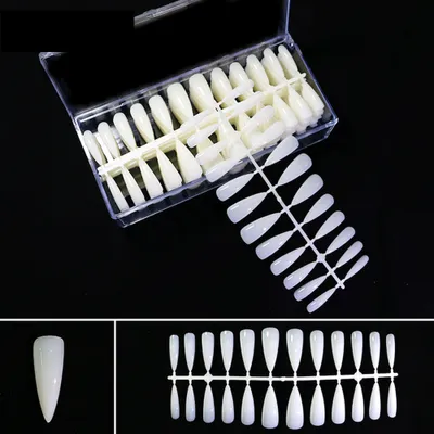 Produktbild von 24 Tips - Stiletto - Fullcovertips - Nature - Press on Tips - keine Box! - 480-111