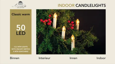 Productafbeelding van Kaarsverlichting 50 lampjes 12,5 meter LED Anna's Collection